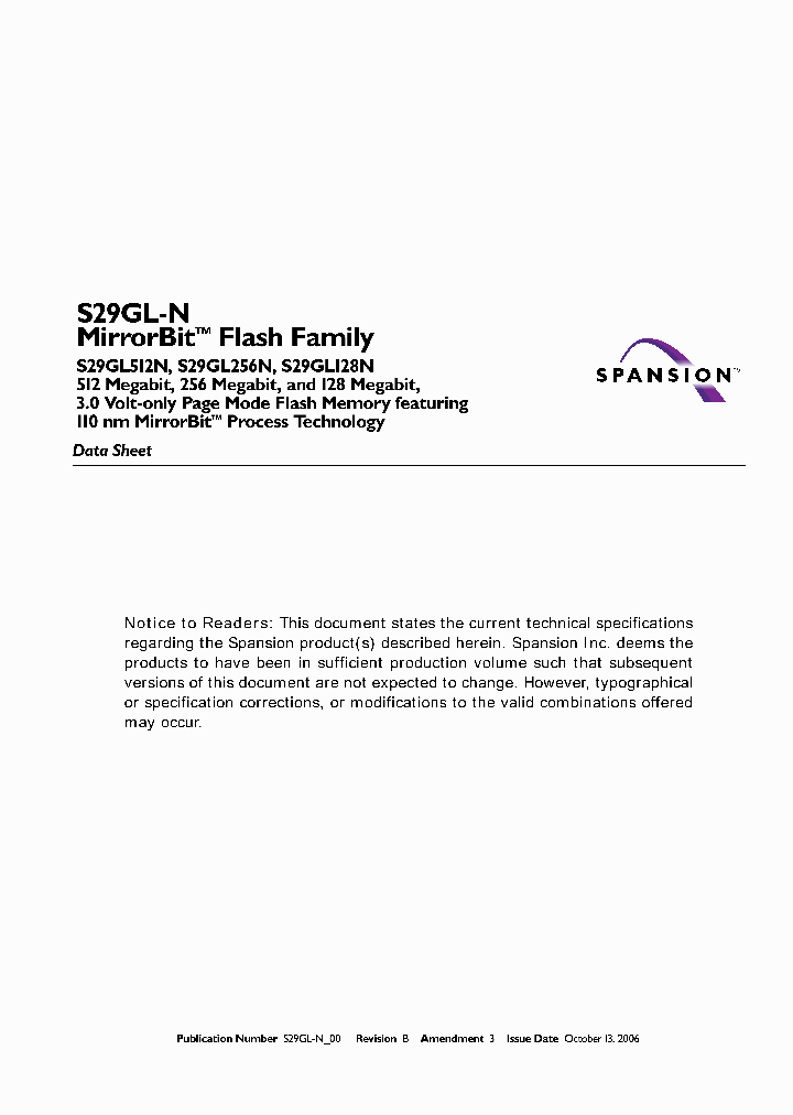 S29GL256N10TAIV12_5273836.PDF Datasheet