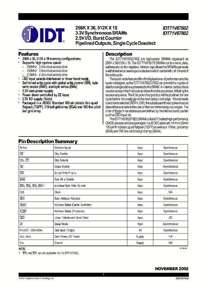 IDT71V67802150BQI_5275064.PDF Datasheet