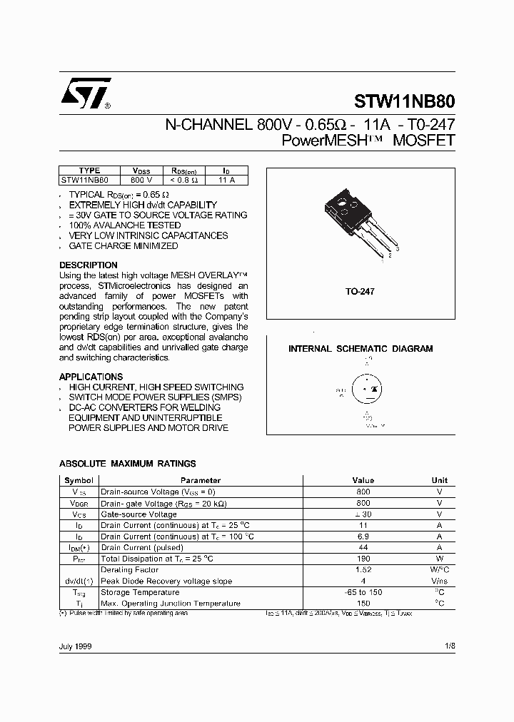 STW11NB80_5272925.PDF Datasheet