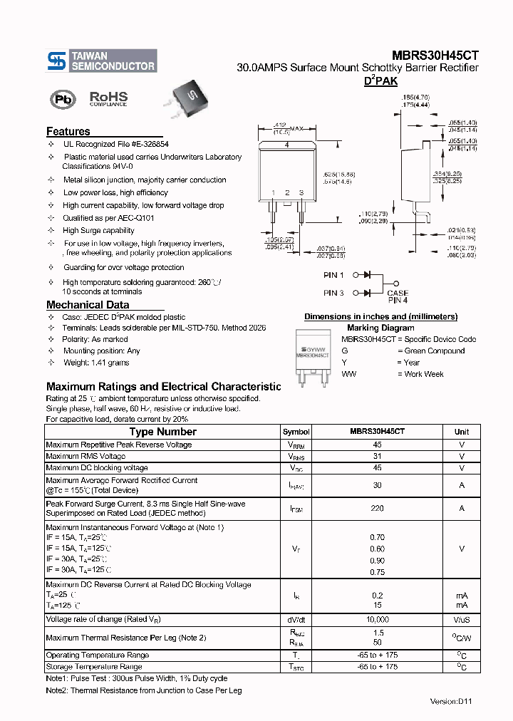 MBRS30H45CT_5276989.PDF Datasheet