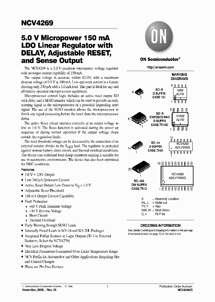 NCV4269PDR2G_5278810.PDF Datasheet
