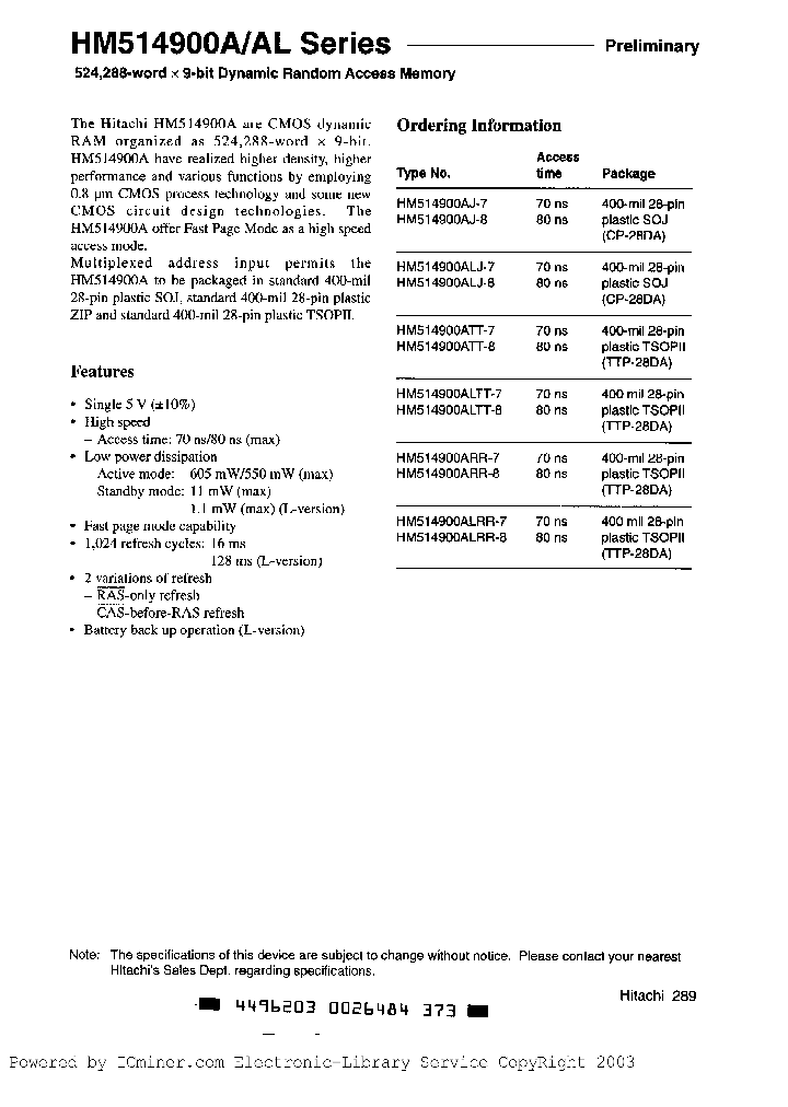 HM514900ARR-7_5297265.PDF Datasheet