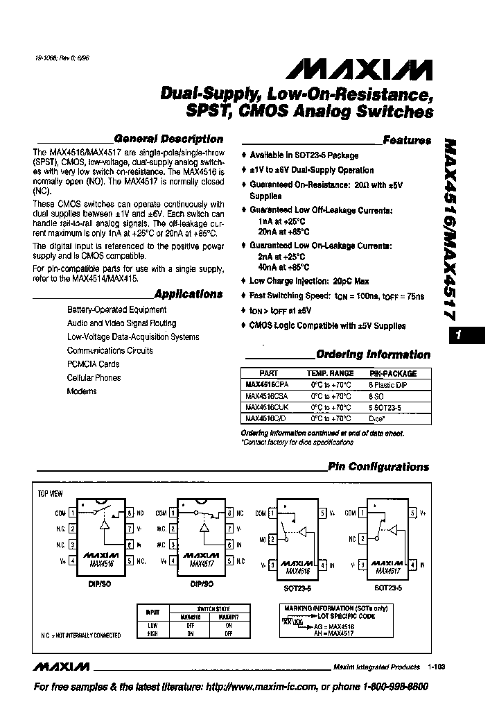 MAX4517CUKT_5297503.PDF Datasheet