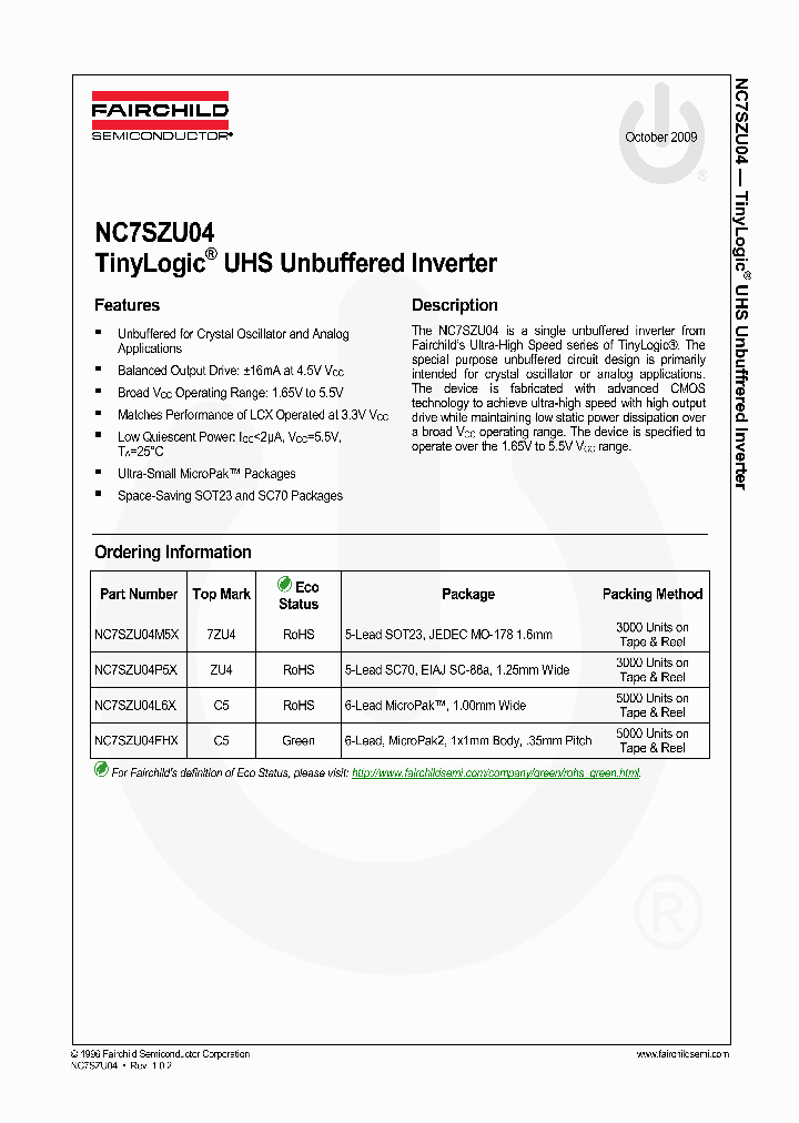 NC7SZU04L6X09_5298795.PDF Datasheet