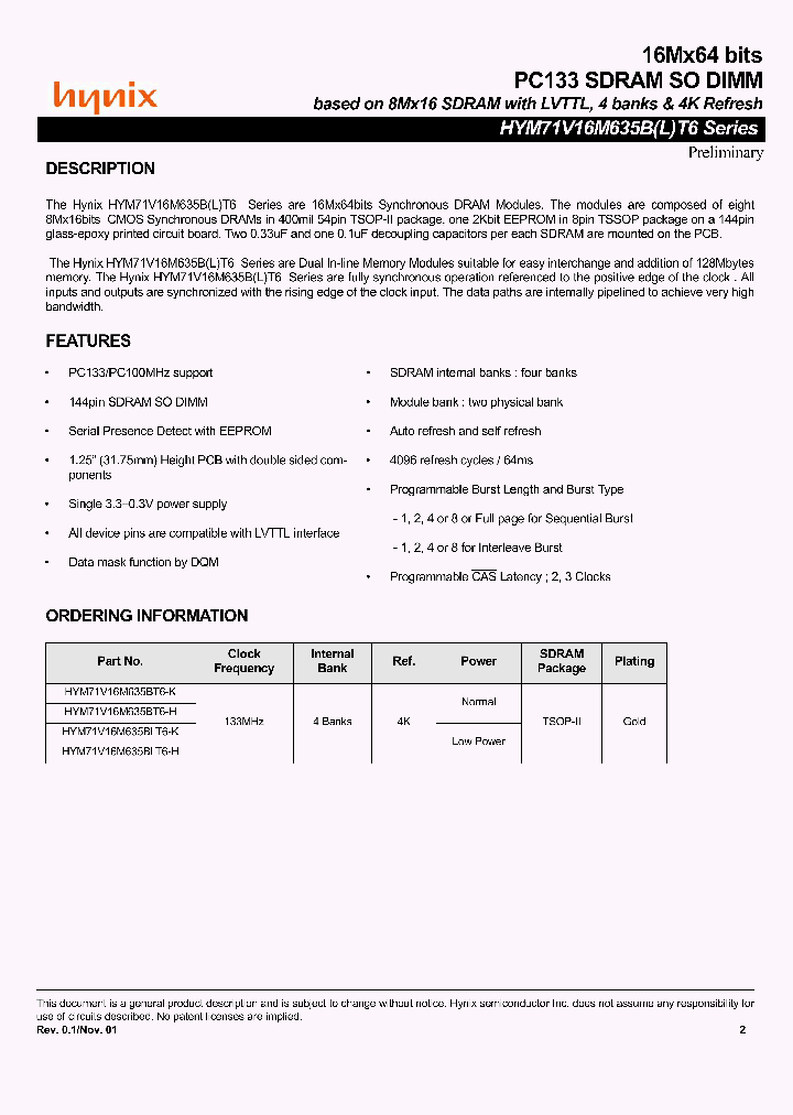 HYM71V16M635BLT6_5302028.PDF Datasheet