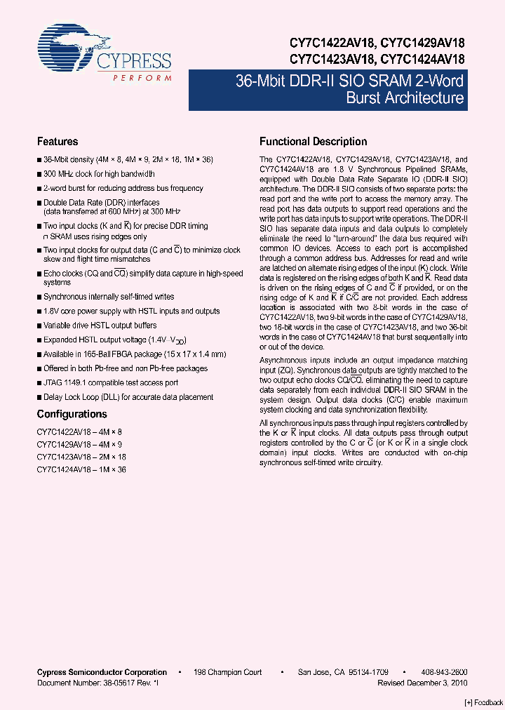 CY7C1423AV18-250BZC_5303167.PDF Datasheet