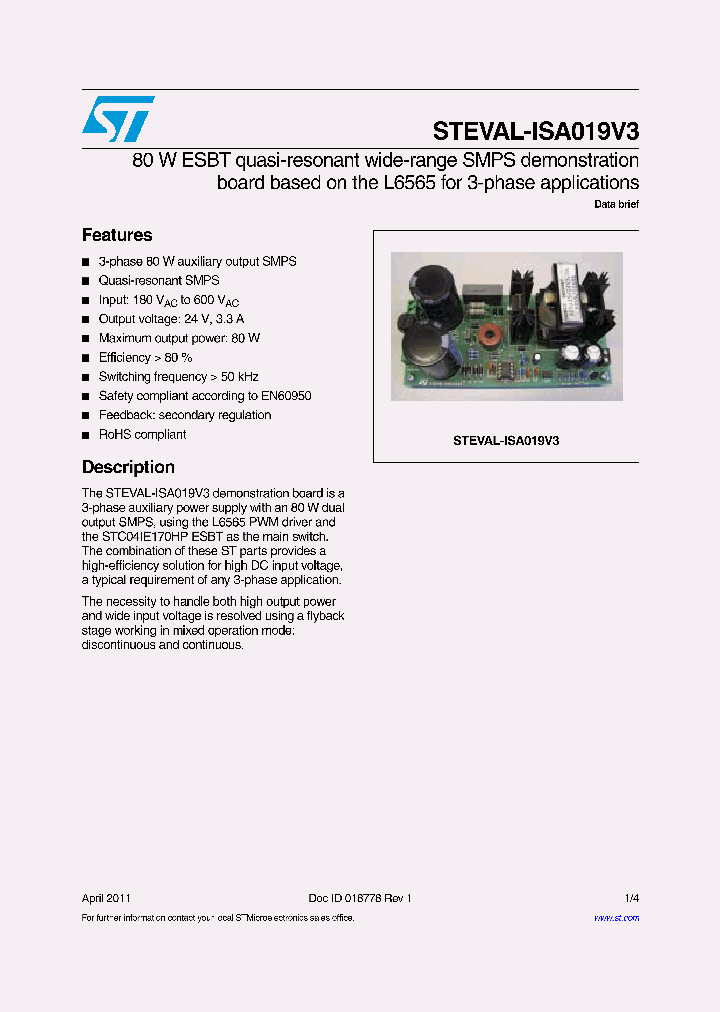 STEVAL-ISA019V3_5303316.PDF Datasheet