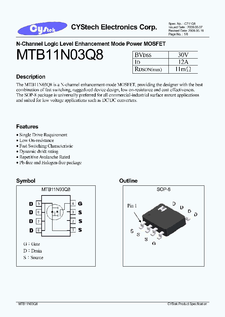 MTB11N03Q8_5303968.PDF Datasheet