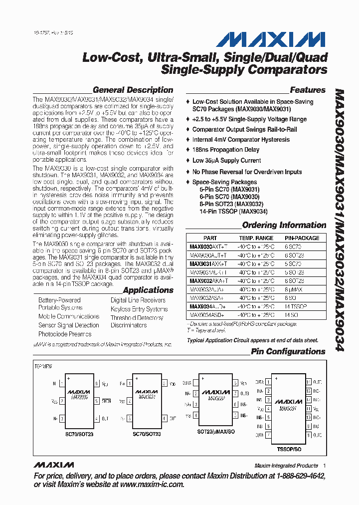 MAX9031AXKT_5306471.PDF Datasheet