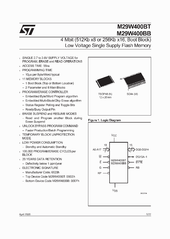 M29W400BB90N6T_5312001.PDF Datasheet