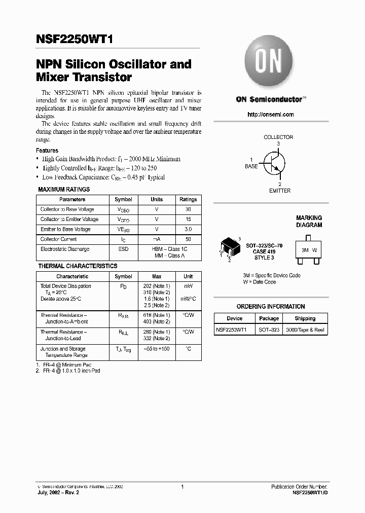 NSF2250WT1-D_5311438.PDF Datasheet