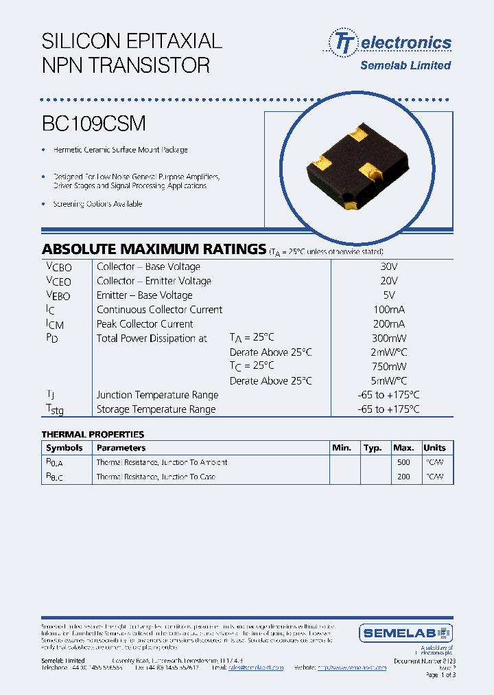 BC109CSM_5316523.PDF Datasheet