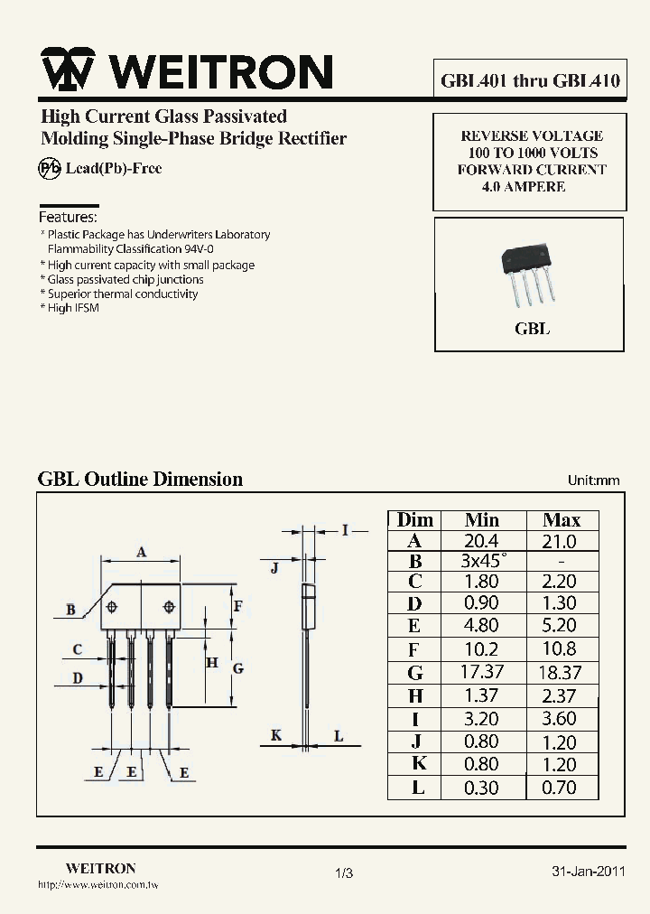 GBL406_5317064.PDF Datasheet