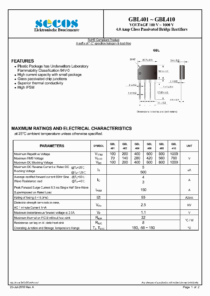 GBL401_5317045.PDF Datasheet
