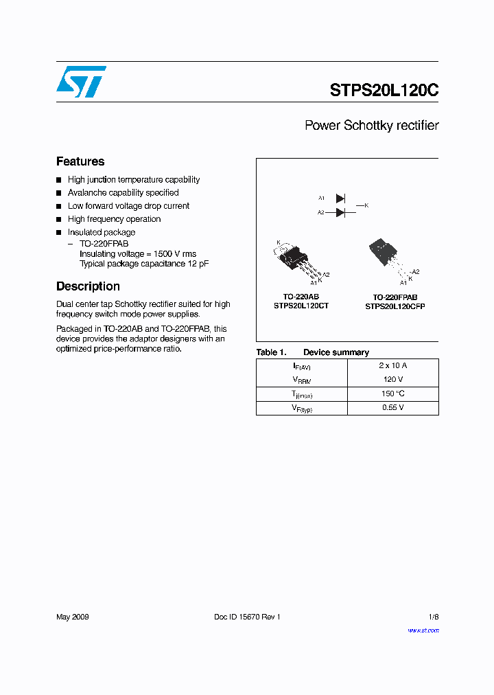 STPS20L120C_5317472.PDF Datasheet