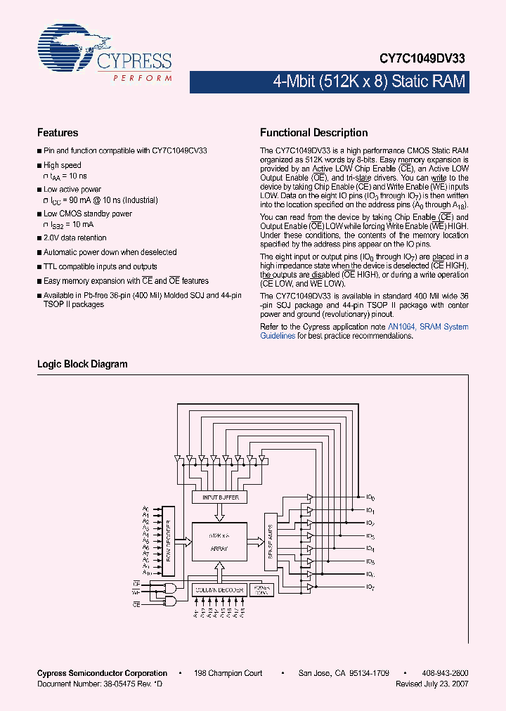 CY7C1049DV3307_5317927.PDF Datasheet