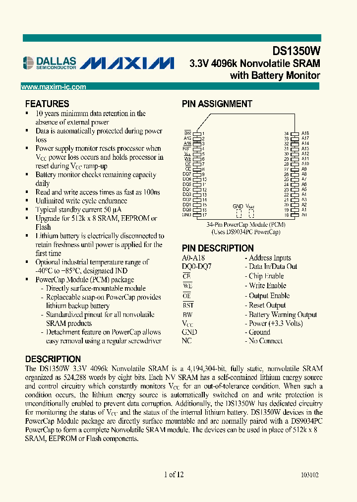 DS1350W_5320874.PDF Datasheet