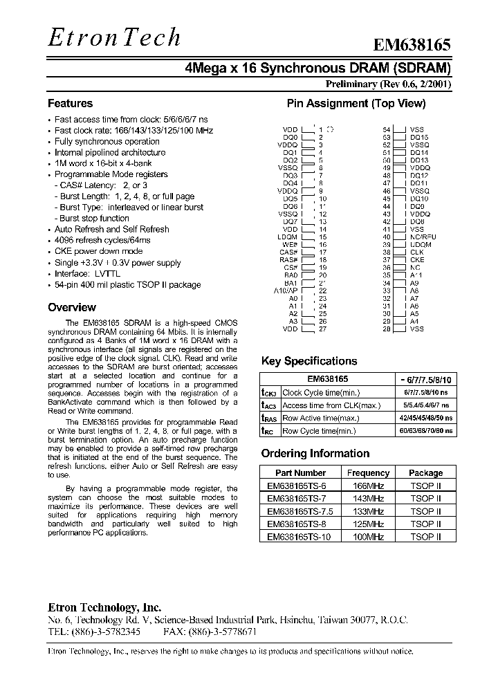 EM638165TS-10_5322942.PDF Datasheet
