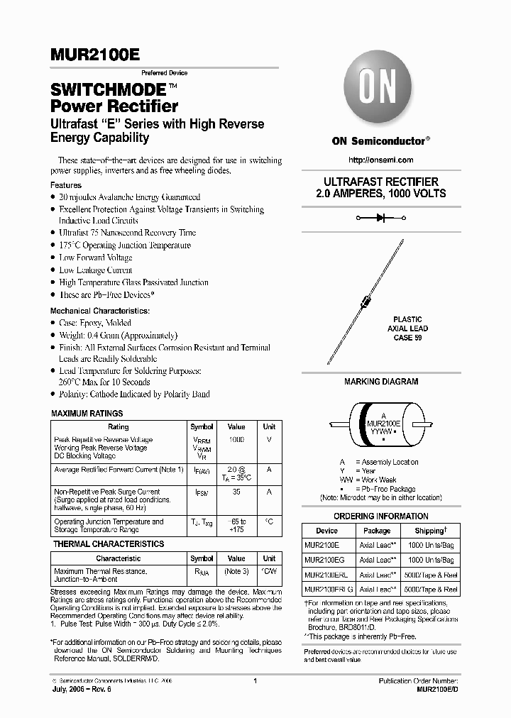 MUR2100ERLG_5323737.PDF Datasheet