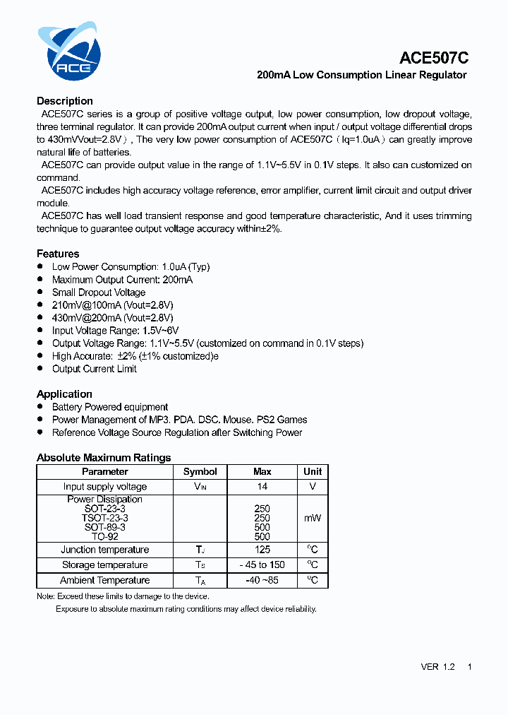 ACE507C55AMH_5327121.PDF Datasheet