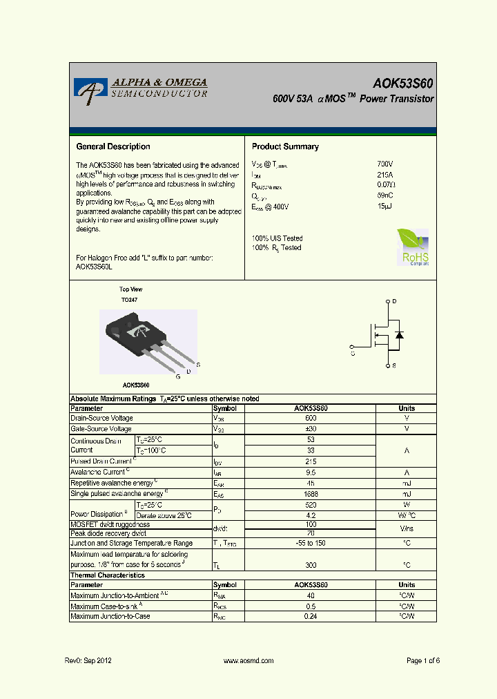 AOK53S60_5327323.PDF Datasheet