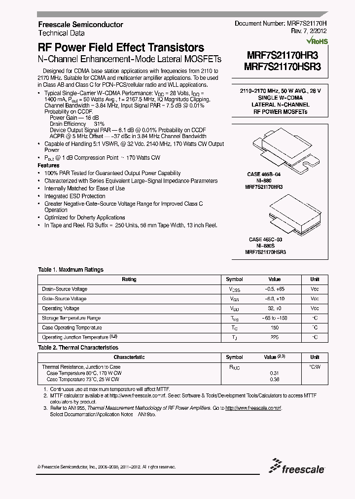 MRF7S21170HR312_5327504.PDF Datasheet