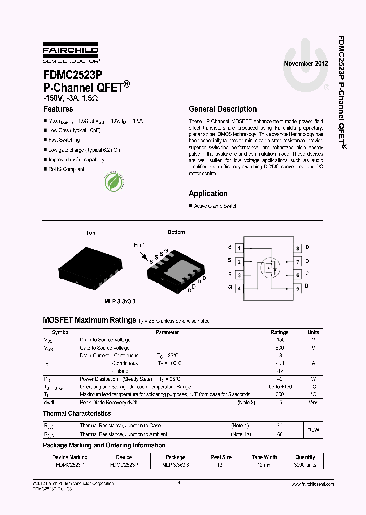 FDMC2523P12_5325695.PDF Datasheet