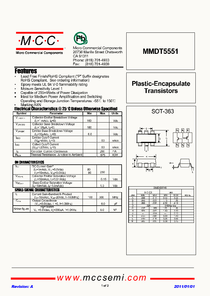 MMDT5551-TP_5332968.PDF Datasheet