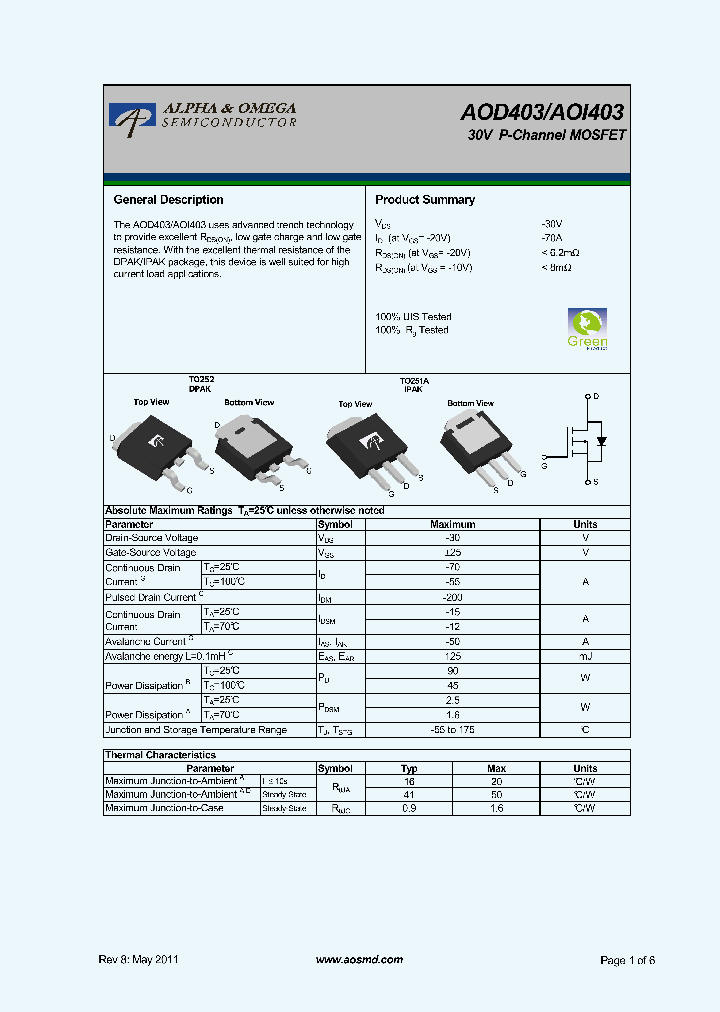 AOD403_5335911.PDF Datasheet