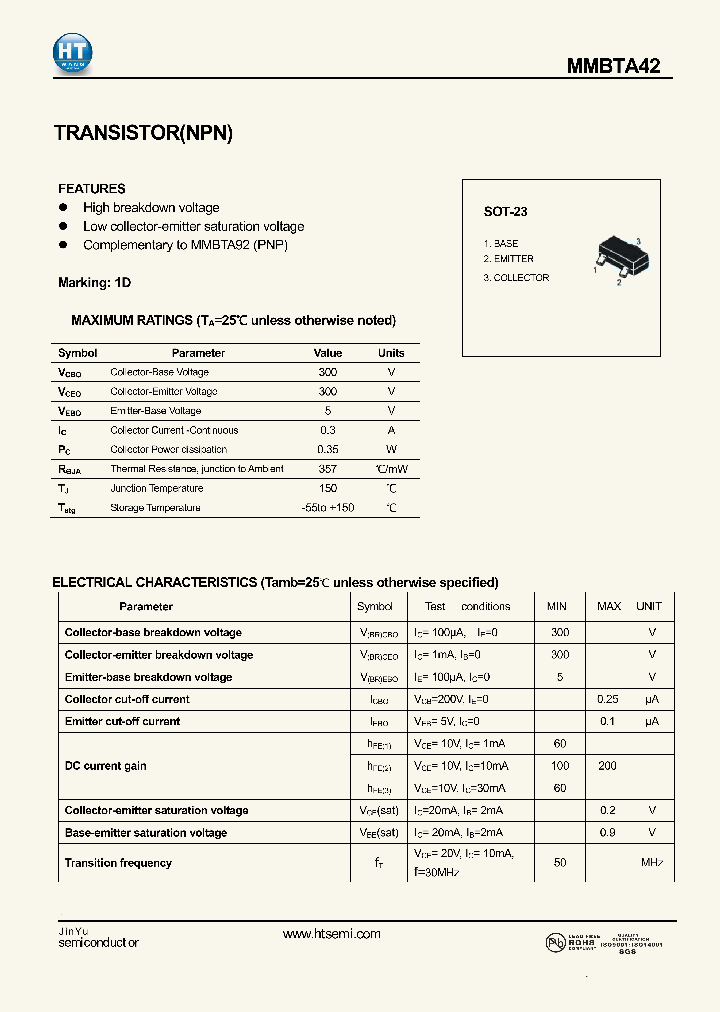 MMBTA42_5337566.PDF Datasheet