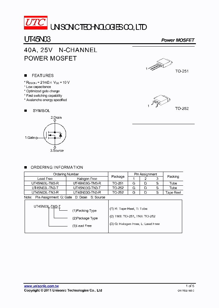 UT45N03G-TM3-R_5346269.PDF Datasheet