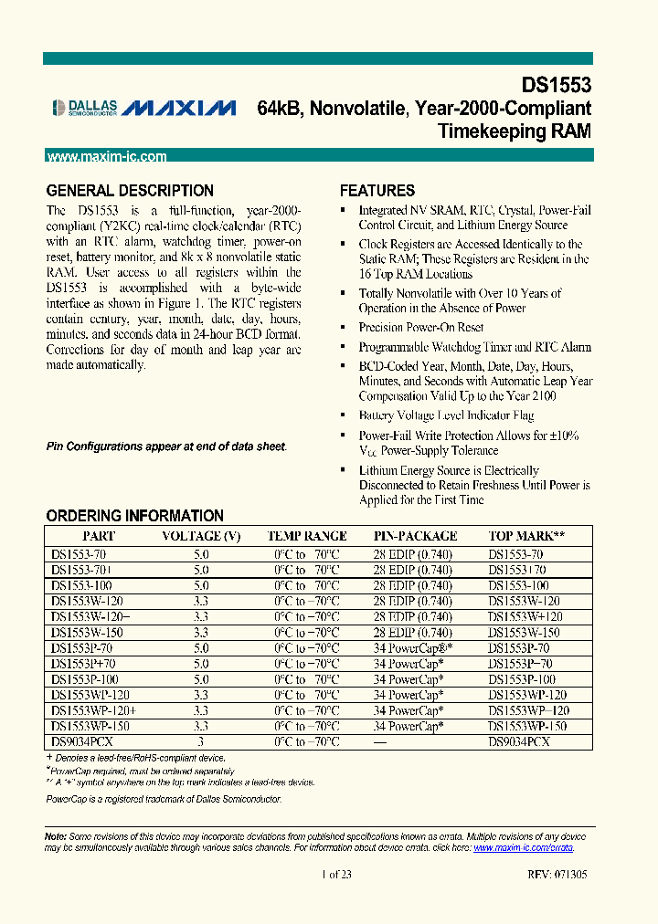 DS1553P-85_5349227.PDF Datasheet