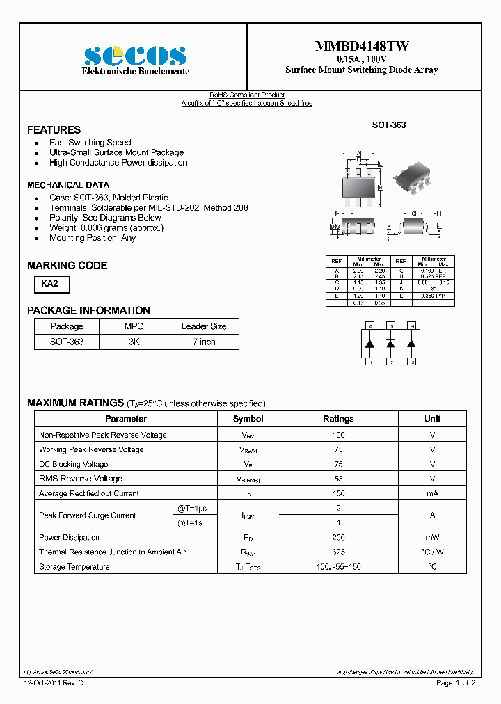 BAS16TW_5351134.PDF Datasheet