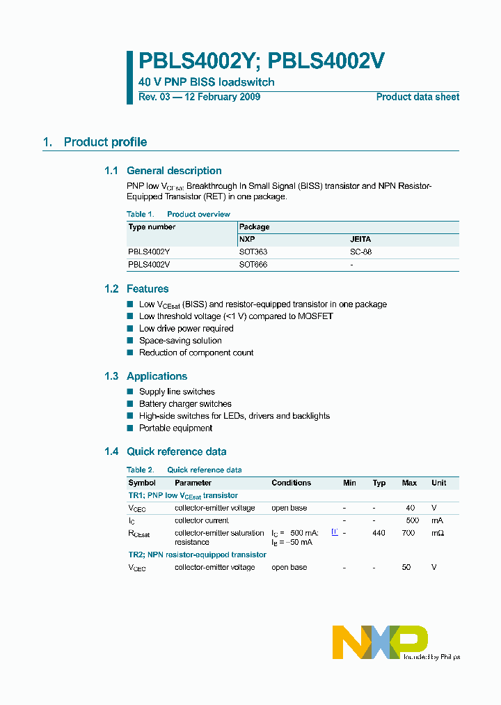 PBLS4002V115_5353490.PDF Datasheet