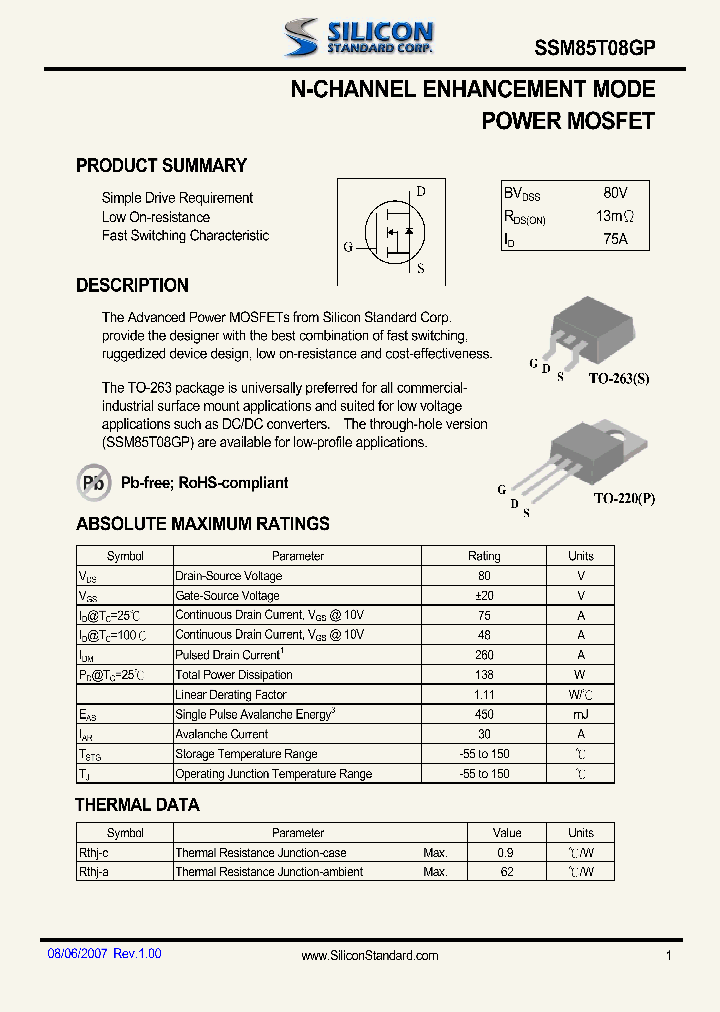 SSM85T08GP_5354455.PDF Datasheet