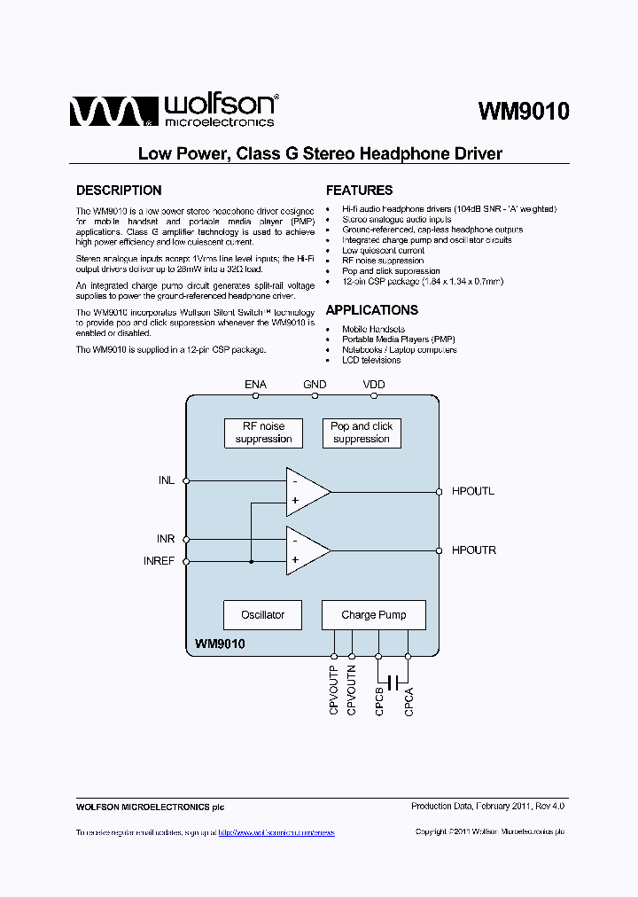 WM9010ECSNR_5355561.PDF Datasheet