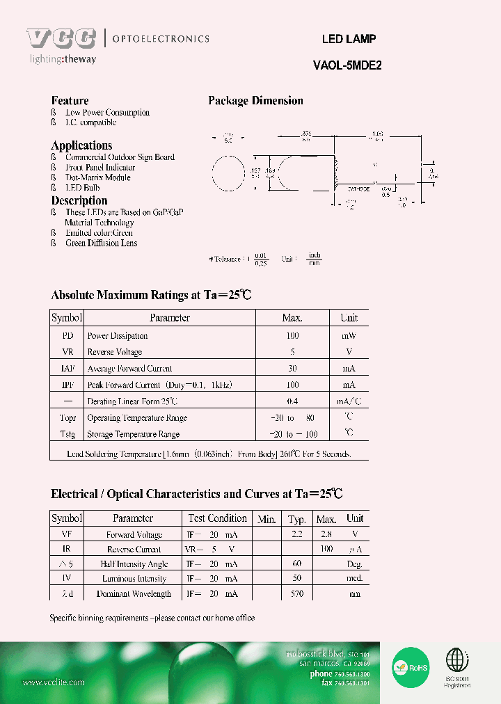 VAOL-5MDE2_5356976.PDF Datasheet