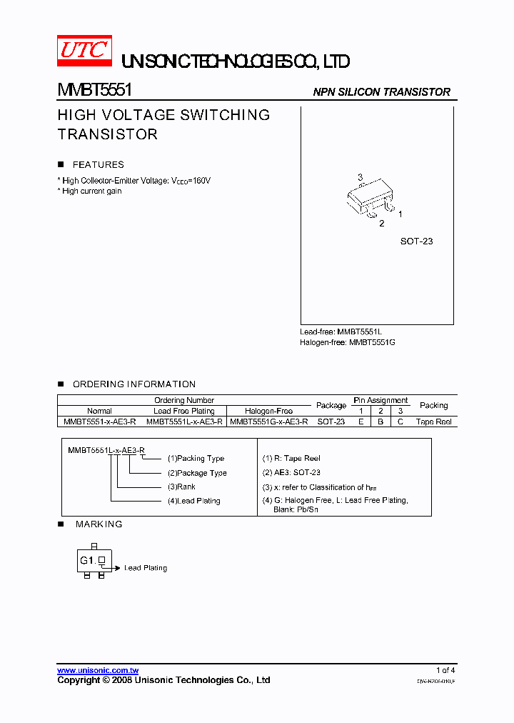 MMBT5551-X-AE3-R_5357552.PDF Datasheet