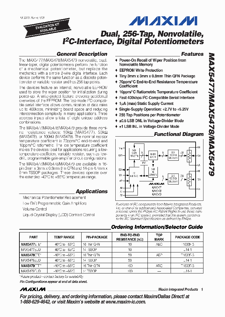 MAX5479ETET_5360279.PDF Datasheet
