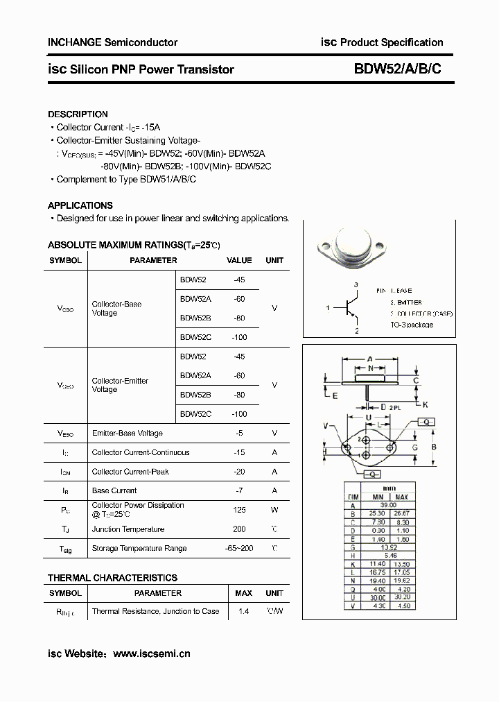 BDW52_5360493.PDF Datasheet