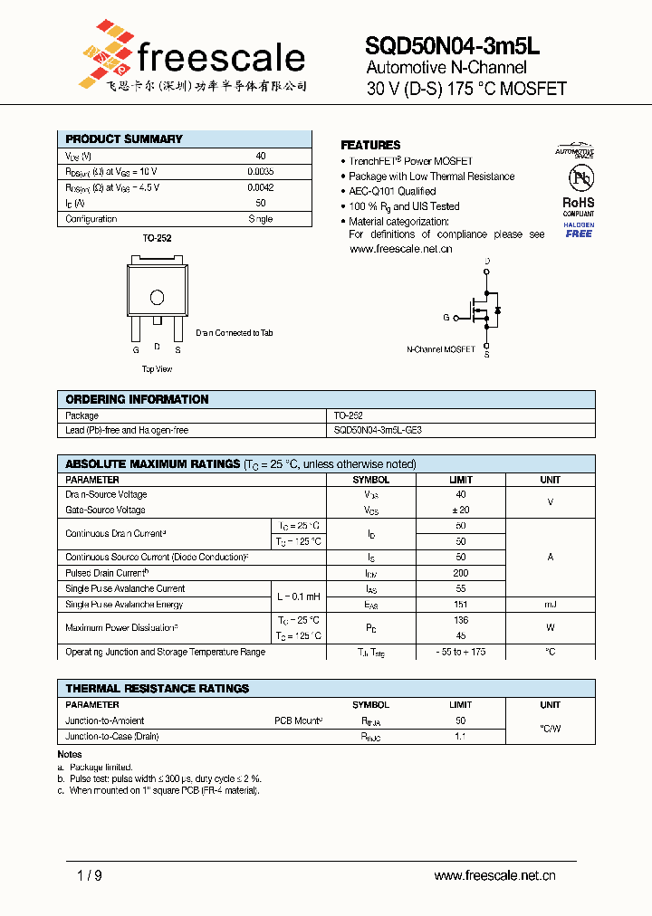SQD50N04-3M5L_5360617.PDF Datasheet