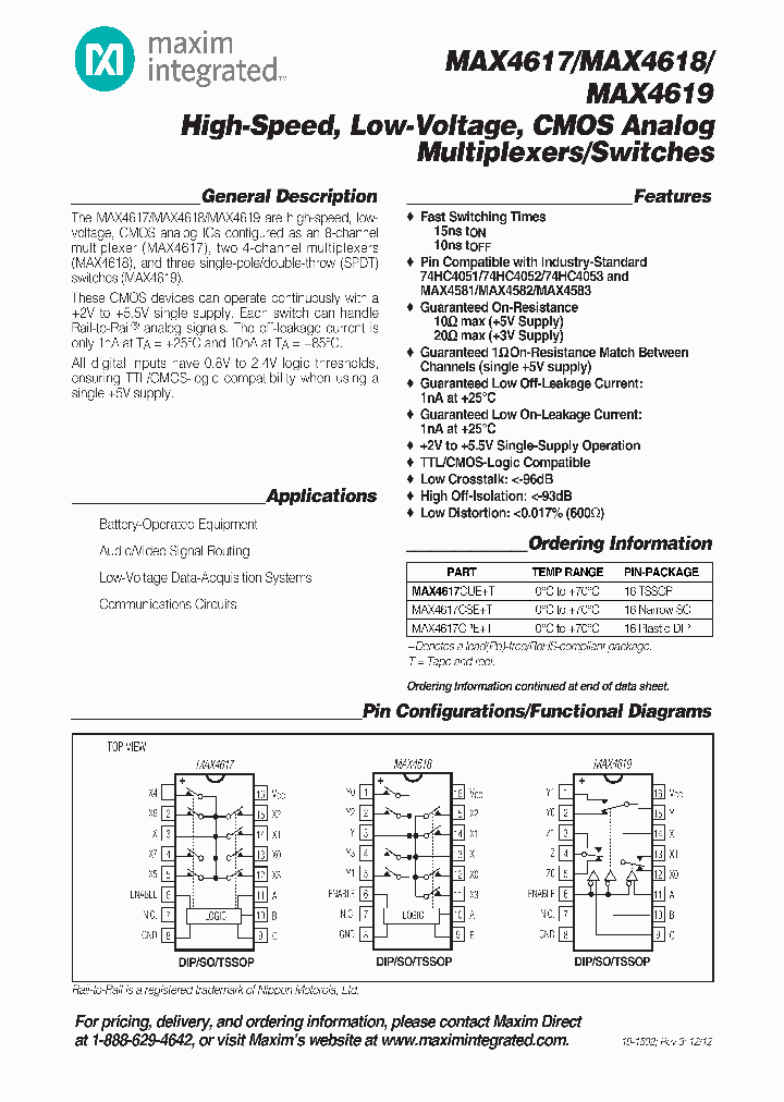 MAX4617ESET_5363806.PDF Datasheet