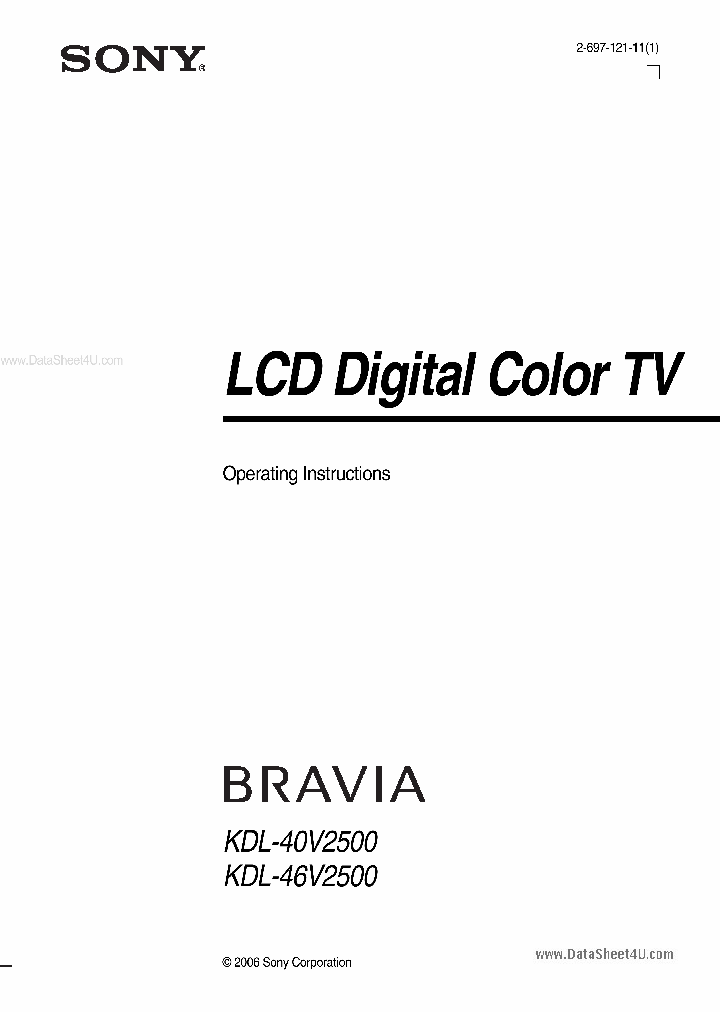 KDL-40V2500_5364284.PDF Datasheet