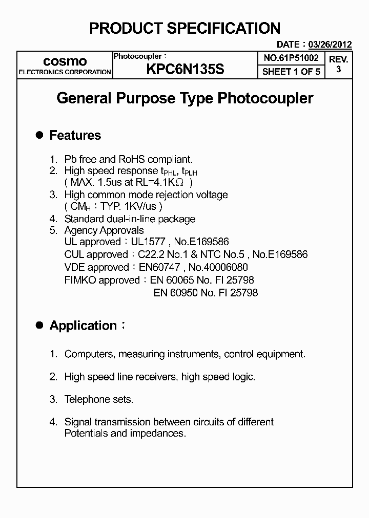 KPC6N135S_5364513.PDF Datasheet