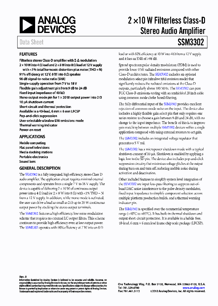 SSM3302_5365169.PDF Datasheet