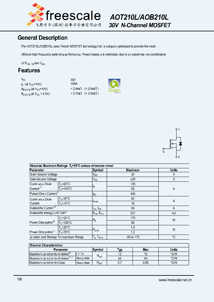 AOB210L_5366190.PDF Datasheet