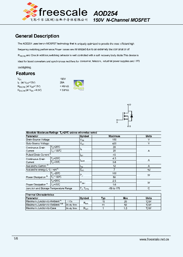 AOD254_5366479.PDF Datasheet