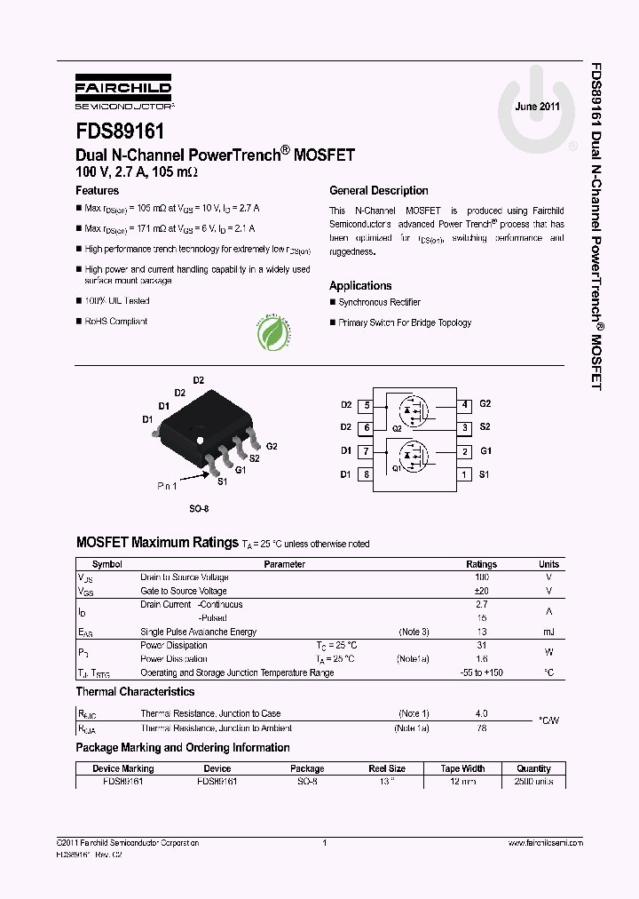 FDS89161_5366624.PDF Datasheet