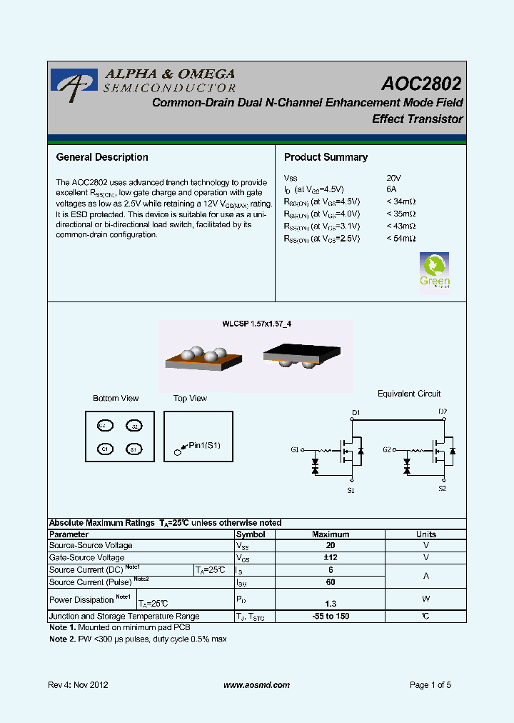 AOC2802_5368201.PDF Datasheet