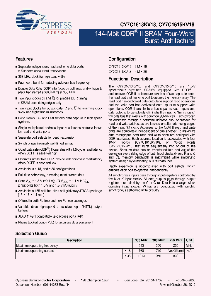 CY7C1613KV18_5371132.PDF Datasheet